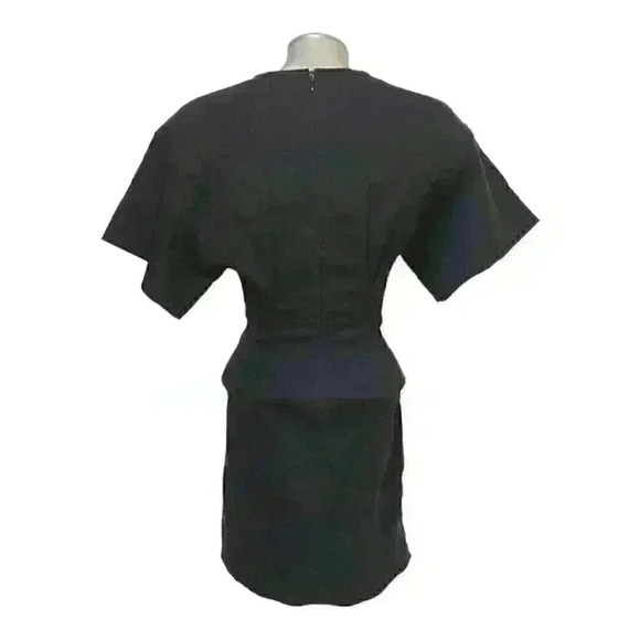 Isabel Marant Dress Mini Baddie Crew Neck  Short Sleeve Linen Blend Black - Picture 2 of 12